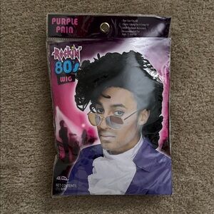 Purple Rain 80s Iconic Black Wig